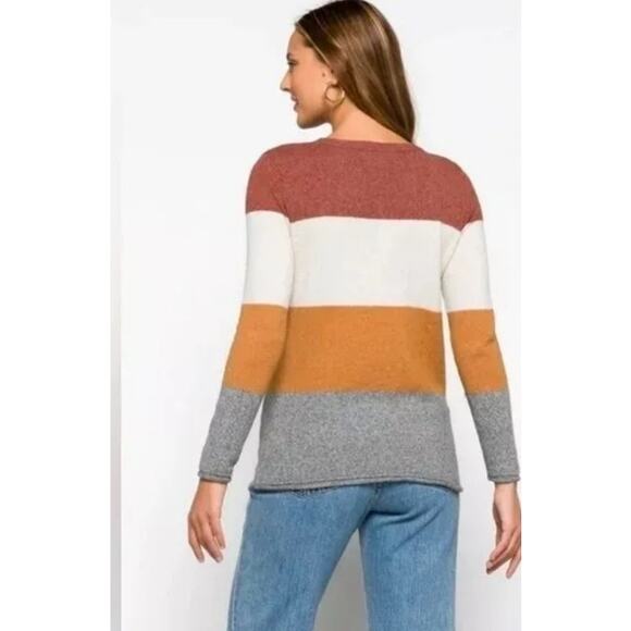 Pinque Gina Crew Neck Color Block Sweater - XL - Picture 4 of 4